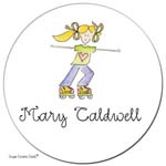 Sugar Cookie Gift Stickers - Skater Girl